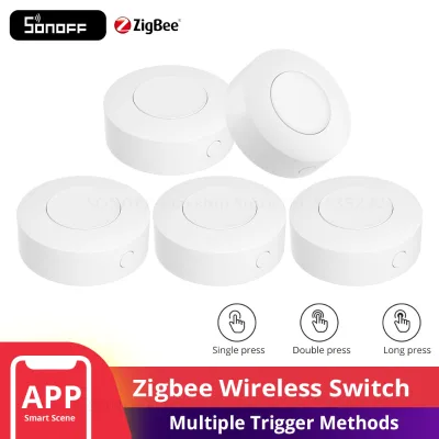 For Zigbee Wireless Switch SNZB-01P Smart Home Custom Scene Button Control with PC Material App & Voice Control Alexa
