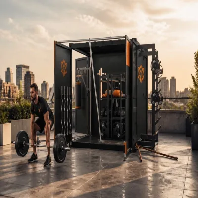 Custom 10ft Prefabricated Mini Container Gym Portable Outdoor Home Workout Studio for Garden, Campsite and Public Park Use