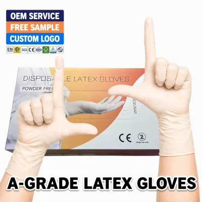 Waterproof Latex Gloves Cleaning Glove Biodegradable Pro Grade Light Weight Breathable Non Sterile Flexible Heavy Duty