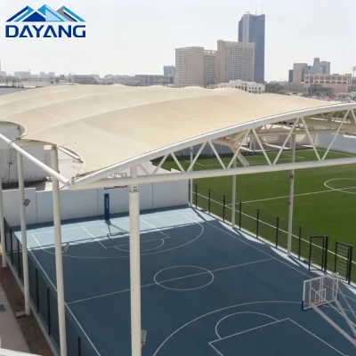 Tensile Membrane Structure Soccer Court Club Sunshade Lightweight High Tensile