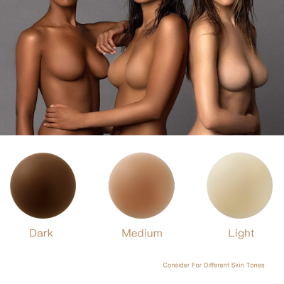 Oucheng Silicone Nipple Pasties Sexy Women Nude Solid Silicone Color Design Invisible Covers
