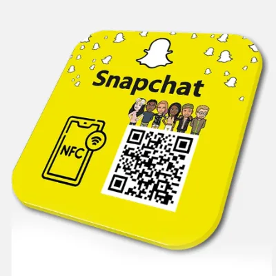 Acrylic or PVC Waterproof NFC Google INS Review Card with QR Code Mobile URL Restaurant Ordering Table Stickers