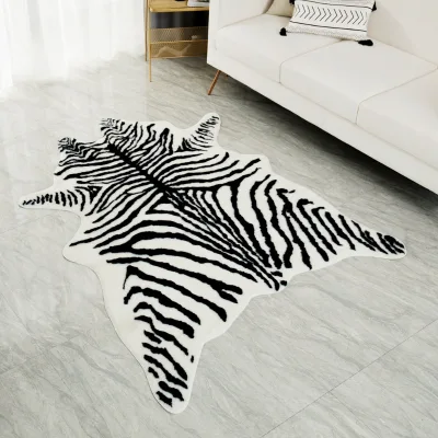 XunYao High-Quality Fluffy Carpet Soft  Rugs Non-Slip Carpet Cute Bedside Rug Nursery Dorm Home Decor Area Zebra Rug