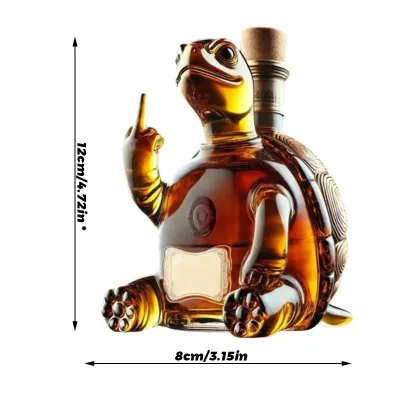 Mini Turtle Glass Wine Decanter Novelty Bottle for Restaurant Bar Counter Decor