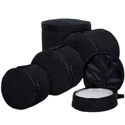 Free Sample Protechtor 5-Piece Padded Polyester Zipper Closure Drum Cases & Bag Set for Guitar/Bass