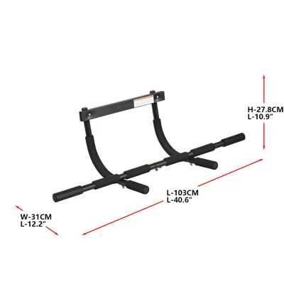 Dingfeng Adjustable Metal Horizontal Gym Pull-Up Bar Door Mounted Strength Training Wall Bar Black Anti-Slip Durable 1 Year