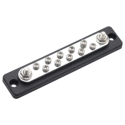 150A High-Current Distribution Block with Nickel-Plated T2 Copper & Stainless Steel Hardware for 12V-48V DC Systems
