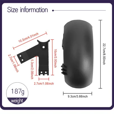 Bicycle Rear Fender Mudguard Universal Bike Splash Guard with Mounting Bracket for Mountain Bike E-Bike Scooter