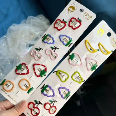 Higher Quality Fruit Drop Oil BB Clip Summer Cartoon Hair Clip Sweet Girls Hair Accessories Broken Hairpins Decoration