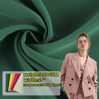 CEY Twill Fabric Girls School Uniform 250GSM Breathable Soft 100% Polyester Suit Pants Skirt Fashion Woven Skirt Fabric