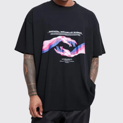 Heavyweight Supima Cotton Oversized Tshirt for Men Clothing Manufacturers Custom Printing Graphic Streetwear Men'S T-Shirts