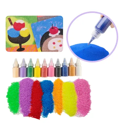 Fine & Soft Colored Sand for Children's First Sand Painting, Specially Designed for Small Hands