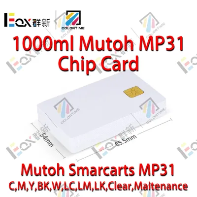 Colortime MP31 1000ml Printer Smart Card Chip for Mutoh Smarcarts VJ-1617H VJ-1627MH VJ-1628MH VJ-628MP Printers