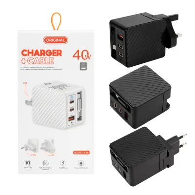 120w charger adapter UK adaptor fast charge 100 watt adaptor 100w gan charger retractable cable 80w charger