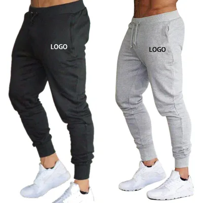 Hot Sell Solid Color 100% Polyester Cotton Plain Jogger Trousers Plus Size Men's Pants for Customized