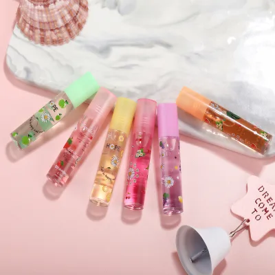 Organic Lip Gloss Moisturizing Lip Oil Private Label Custom Fruit Waterproof Clear Lip Oil