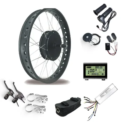 20'' Fat Tyre 48V 1000W 1500W Spoke Wheel Motor DC Cassette Sprocket LCD Display EBIKE Conversion Kit