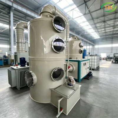 Large Diameter PP Packed Tower Scrubber, Industrial Exhaust Gas Purifier for Printing and Coating Workshop