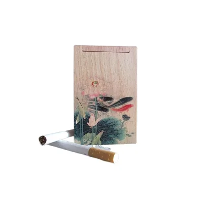 Personalized Lacquer Eco-Friendly Contemporary Beech Wooden Humidor with Humidifier for Cigar Storage