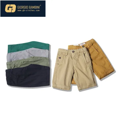 New Arrival 2023 Summer Kids Appeal Garment Dyed High Quality Boys Pants Zipper Fly 2-8y Boys Straight Leg Shorts