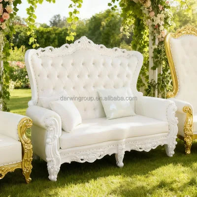 Modern Luxury King Throne Chairs Metal Leather Gold Color Party Wedding Banquet Hotel Church Wedding Chair