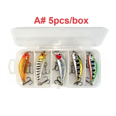 Hot Sale Sinking Minnow 5pcs/box 5g/5cm Hard 3d Eyes Killer Fishing Lure for Fresh and Salt Water Wholesale Baits
