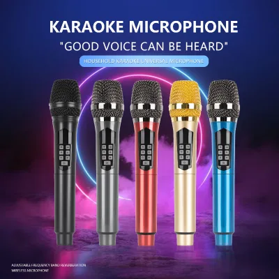 Live-streaming Universal Dynamic Handheld Wireless Microphone Karaoke Digital Display Speaker Multi-functional Rechargeable