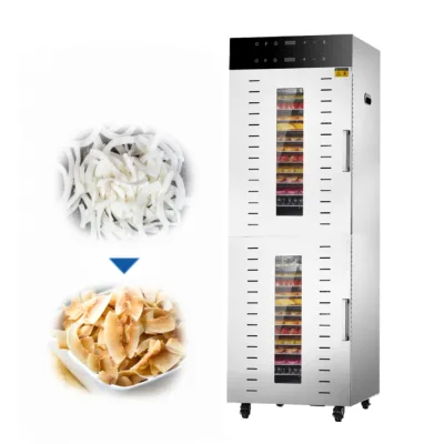 Commercial 32 Layers Fruit Meat Dryer Dehydrator Double Cabinets Stainless Steel Food Dehydrator