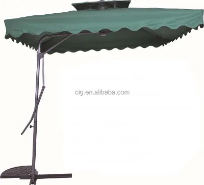 Modern 3m Foldable Aluminum Polyester Fabric Cover Outdoor Use Square Patio Double Roof UV 30+ Promotional for Hotel Park