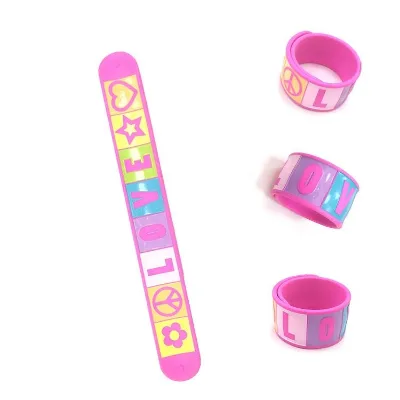 Manufacturer Custom Slap Bracelet Silicone Slap Band Wristband Elastic Hand Strap