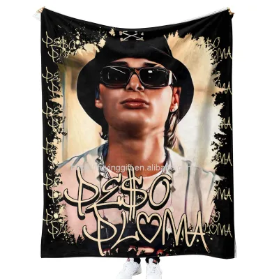 Hot Selling Factory Price Custom High Quality Peso Pluma Blanket Flannel Fleece Travel Sublimation Printed Throw Blanket