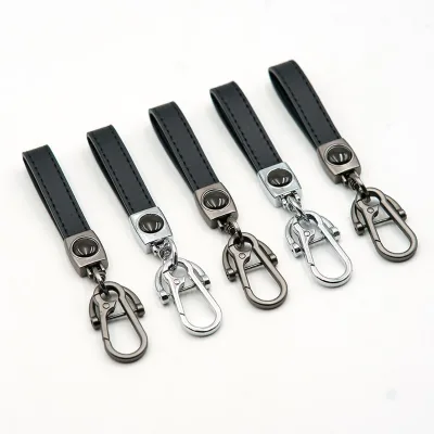 Wholesale Factory Custom Logo Metal Key Chains Metal Fashionable D Ring and Hook Air Tag Holder Advertising Keychains with Logo
