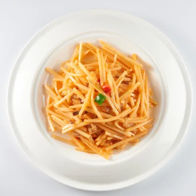 Salty Seasoned Bamboo Shoot Strips Tasty Fresh Health Food From China Packaged in a Bag for Adults and Children