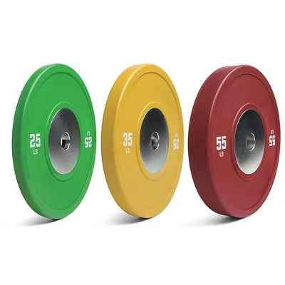 Rubber Bumper Weight Plates for Barbell, Multiple Weights & Colors Options for Home Commercial Gym