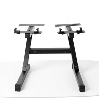 Adjustable Stable Strong Dumbbell Rack Carbon Steel Dumbbell Storage Stand Home Gym Commercial Fitness Equipment Black Custom