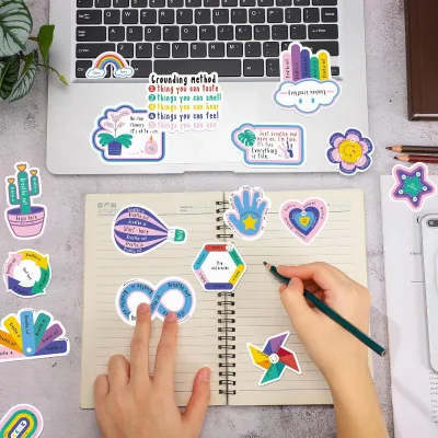 Breath Calm Anxiety Sensory Stickers Anti-Stress Texture Strips for Adults Teens Tactile Roughness Relieves Fidgeting Emotions