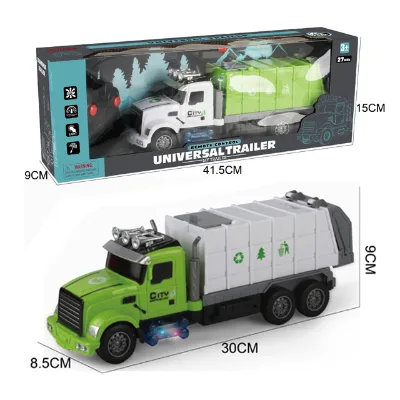 Electric Garbage Truck City Car 27mhz Toys Car Remote Control Children with Light 4 Channels