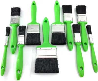 Set of 10 Industrial & DIY Grade Paint Brushes for Furniture Fences Wall Trim Customizable OEM Support