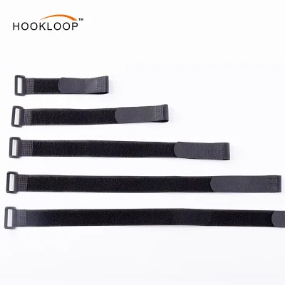Eco-Friendly Heat Resistant Reverse Buckle Strap Hook Loop Cable Ties Strap Nylon Magic Elastic Band Hook Loop Cable Ties