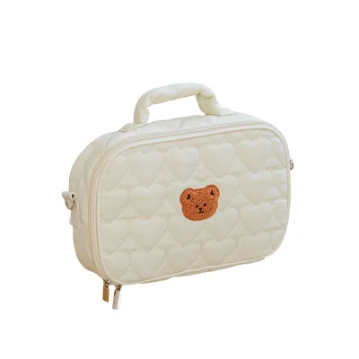Custom Korean Style Portable Diaper Storage Multifunctional Baby Crossbody Bag Modern Polyester Mommy Outing Handbag