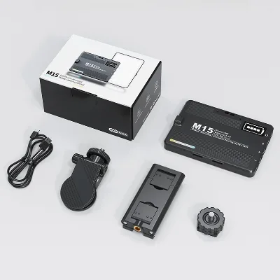 M15 Bi Color High Power Rechargeable Plastic Mini Portable Clip Video Conference Light for Mobile Phone Selfie