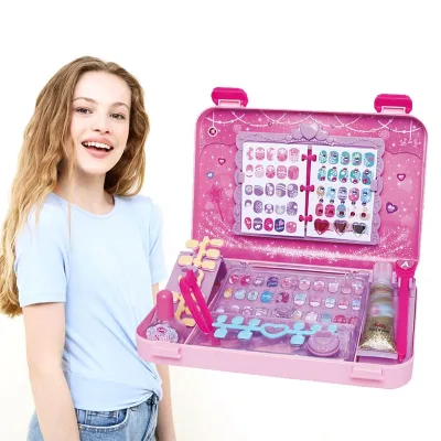 TK Best Selling Diy Girls Nail Toy Set Makeup Nail Art Kit Kids Playhouse Game Nails Art Toy Set for Children