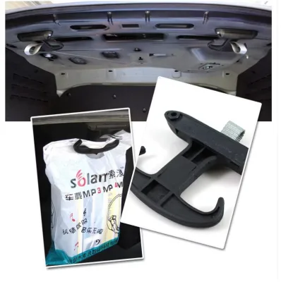 New Multifunctional Luxury Car Trunk Hook Portable Bag Hooks Holders Hanger with Damping Hidden Cargo Rack Black Horn Hook