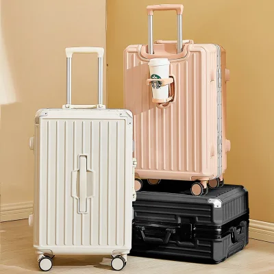 OEM/ODM Travel Luggage Bags Trolley Bag Suitcase Versatile Aluminum Frame Carry-on Luggage with Usb Charging