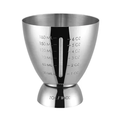 Good Quality Stainless Steel Large Capacity 180ml 6oz Bar Jiggers for Bar Party Home