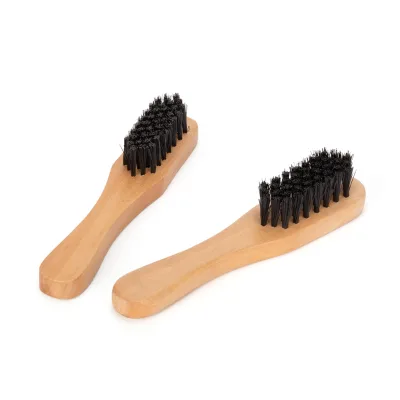 Wooden Handle Shoe Brush  Small for the Shine Kit Single-sided, Long-handled Cleaning Brush