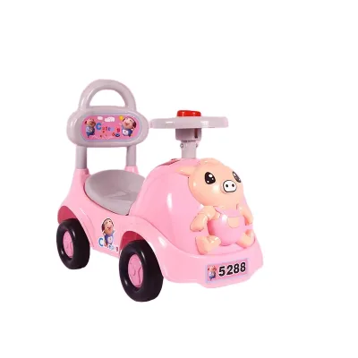 High Quality Cheap Four-Wheel Anti-Rollover Yo-Yo Slide Car Universal Wheel Baby Push Twist Toy for Kids' Slide Cars