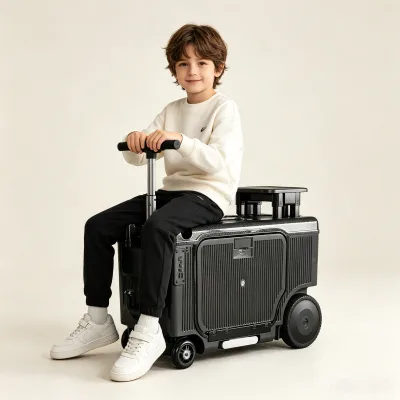[CE Certified] 4 Wheel Riding Hand Luggage Scooter Suitcase Airline Approved Factory Wholesale Airline Approved Smart Luggage