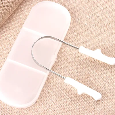 OEM/ODM Eco Friendly Gold Metal U-Shaped Flat Oral Care Stainless Steel Tongue Cleaner Scraper for Oral Hygiene