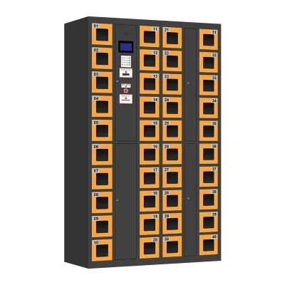 Hot Sale Enterprise Units Steel Mobile Phone Storage Locker with Barcode Touch Screen & Temporary Smartphone Charging Features